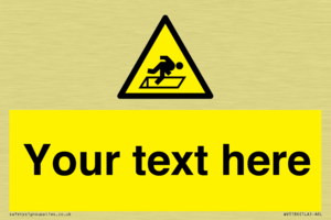 Custom Warning Hatch Sign